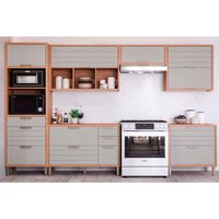 Cozinha Modulada MGM Eloise MGM 6 Peças CZ023 Cinamomo/Platina