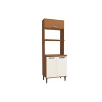 Paneleiro Cozinha Modulado Linna T727 c/ 3 Portas 70cm Canela/Off White Kappesberg