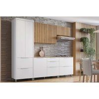 Cozinha Completa Nesher 5 Peças Rainha e Marquesa C5P110 Nature/Branco