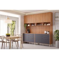 Cozinha Modulada MGM Divina MGM 6 Peças C6P132 Cinamomo/Titanium