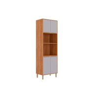 Torre Quente Cozinha MGM Brilhante c/ 4 Portas 70cm Cinamomo/Platina