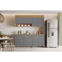Kit Cozinha Nesher Realeza 4 Peças CZ103 Carvalho/Titânio