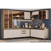 Cozinha Modulada Henn Connect Henn 13 Peças C6P06 Duna/Cristal
