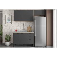 Cozinha Modulada Demóbile 3 Peças Firenze C3P50 Avena/Grafito