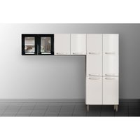 Cozinha Modulada Bertolini Evidence 3 Peças (2Aéreos+1Paneleiro) CPT58 Branco/Preto-Bertolini