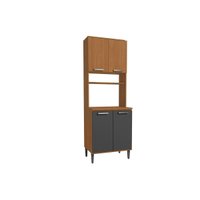 Paneleiro Cozinha Modulado Linna T726 c/ 4 Portas 70cm Canela/Grafite Kappesberg