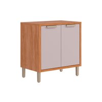 Módulo Cozinha MGM Estela Balcão c/ Tampo c/ 2 Portas 80cm Cinamomo/Off White-MGM