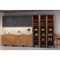 Cozinha Modulada Kappesberg 18 Peças Vibra C18P1 Canela/Grafite Lacca
