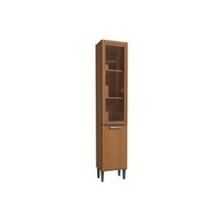 Cristaleira Sala Jantar Linna T725 c/ 2 Portas c/ Vidro 40cm Canela - Kappesberg