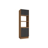 Paneleiro Cozinha Modulado Vibra T630 c/ 4 Portas 70cm Canela/Grafite Lacca Kappesberg