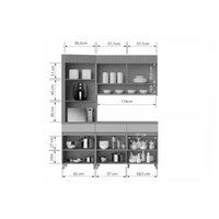 Kit Modulado Nesher Realeza 3 Peças CZ105 Carvalho/Titânio