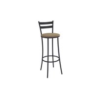 Banqueta Cozinha Jade 1B699PRF Aço 1 Un Preto/Suede Cappuccino - Kappesberg