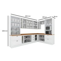 Cozinha Modulada Henn Americana Henn 14 Peças C5P58 Branco