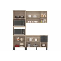 Cozinha Modulada Demóbile 3 Peças Firenze C3P49 Avena/Grafito