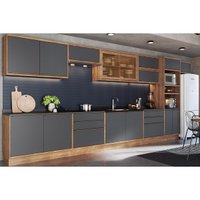 Cozinha Modulada Herval 14 Peças Versalis C14P166 Freijo/Grafite
