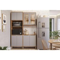 Cozinha Modulada MGM 3 Peças Brilhante C3P53 Cinamomo/Platina