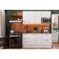 Cozinha Modulada Completa Bella 9 Peças (2Aéreos+2Balcões+5Complementos) C9P60 Branco - Carraro