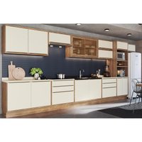 Cozinha Completa Herval 14 Peças Versalis C14P164 Freijo/Cinza Argila