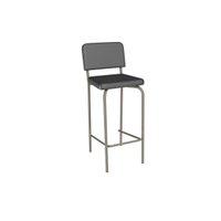 Banqueta Cozinha Fiji 1B712NK Aço 1 Un Niquel/Corano Preto - Kappesberg