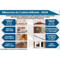 Cozinha Modulada MGM 5 Peças Brilhante C5P162 Cinamomo/Off
