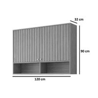 Cozinha Modulada MGM Divina MGM 4 Peças C4P261 Cinamomo/Off