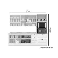 Kit Cozinha Henn 7 Peças Americana C5P49 Branco