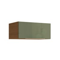Armário Cozinha Vibra T654 c/ 1 Porta Basculante 80x50cm Canela/Verde Pistache Lacca - Kappesberg