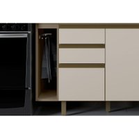 Cozinha Modulada Henn Connect Henn 16 Peças s/Pia C16P03 Duna/Cristal