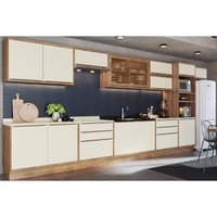Cozinha Modulada Herval 14 Peças Versalis C14P166 Freijo/Cinza Argila