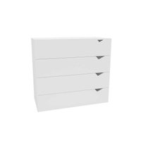Cômoda de Quarto Porto c/ 4 Gavetas Branco - Politorno