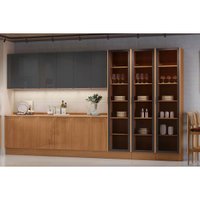 Cozinha Modulada Kappesberg 12 Peças Vibra C12P31 Canela/Grafite Lacca