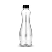 35un Garrafa PET Plástica Transparente com Tampa 800ml G3580 Galvanotek