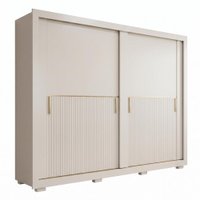 Guarda Roupas Casal 2 Portas de Correr com Espelho Interno 6 Gavetas 100% MDF Clara