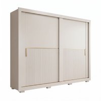 Guarda Roupas Casal 2 Portas de Correr com Espelho Interno 6 Gavetas 100% MDF Clara
