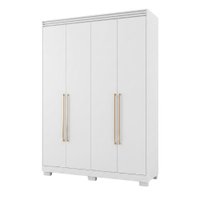 Guarda Roupas Solteiro 4 Portas Frisado 3 Gavetas 100% MDF July
