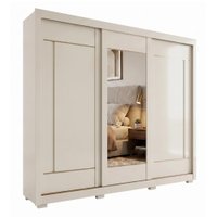 Guarda Roupas Casal 3 Portas de Correr com Espelho 6 Gavetas 100% MDF Valen