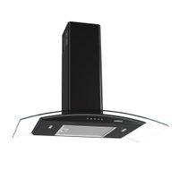 Coifa Nardelli de Parede Clean Vidro Curvo Black 80cm 220V