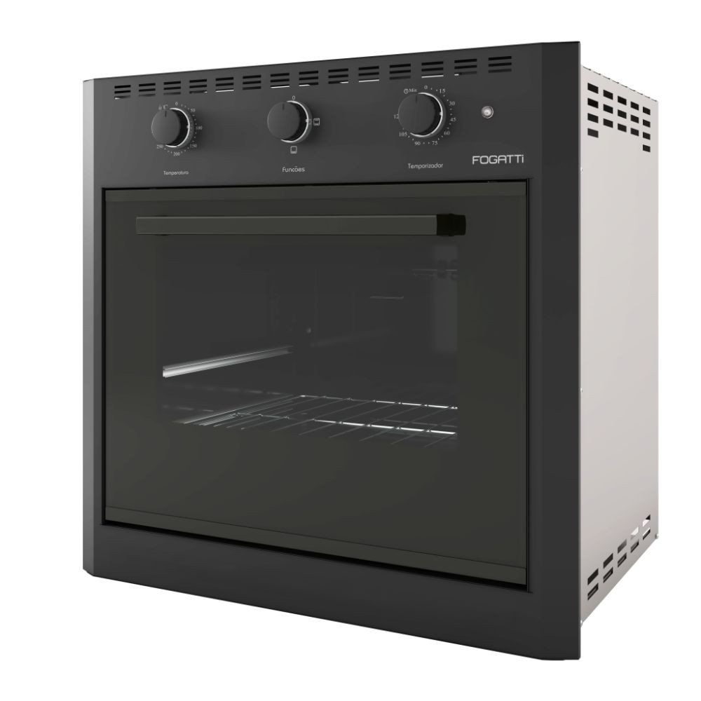 Forno 60l de Embutir Fogatti Preto - Elétrico - E60 - 220v
