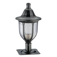 Balizador de Jardim Alumínio 16,5x31cm Preto Lanterna Injetada Termoplástico Luminária de Chão Dital