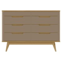 Comoda 8 Gavetas Pes Madeira 135 cm Vicenza Fendi Hannover DCASA