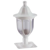 Balizador Branco para Muro Jardim Alumínio Lanterna Termoplástico Modena Dital Iluminação Externa