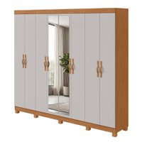 Guarda Roupas Casal Com Espelho e 8 Portas 6 Gavetas 100% MDF Serena