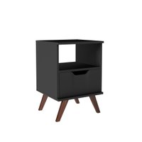 Mesa De Cabeceira Retrô Com 1 Gaveta Mb1106 Preto