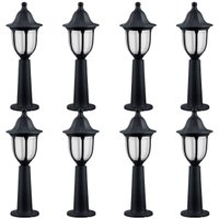 Jogo 8 Balizadores Modena Luminárias de Chão Jardim Quintal Dital Poste Bivolt E27