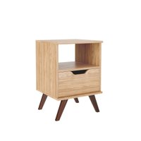 Mesa De Cabeceira Retrô Com 1 Gaveta Mb1106 Mel