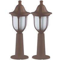 Kit 2 Balizadores para Jardim Termoplástico Lente Fosca E27 Modena Dital Luminária Externa Clássica