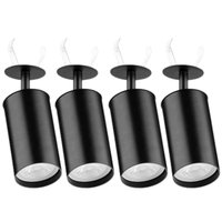 Kit 4 Spots para Trilho Preto em Alumínio Luminária Par20 Bivolt Área Interna Neo Dital Sala