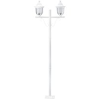 Poste para Jardim Modena 1,60m Lente Fosca 2 Lâmpadas E27 Bivolt Luminária Externa Dital