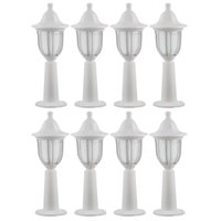 Kit 8 Balizadores para Muro Branco Lente Fosca Injetado 45cm Termoplástico Dital Jardim