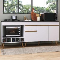 Kit Balcão de Cozinha para Pia e Balcão para Cooktop/Forno 190cm Veneza Multimóveis MP3777